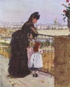 Berthe Morisot On the Balcony painting